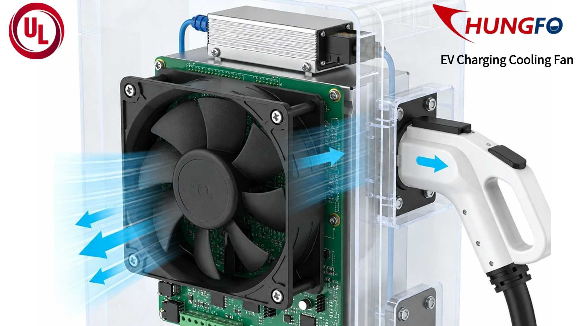 EV charging cooling fan